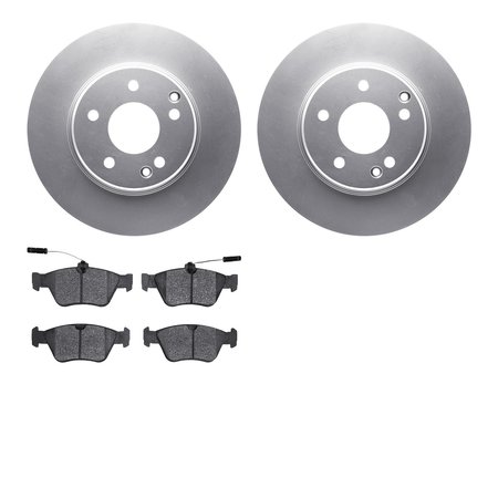 DYNAMIC FRICTION CO 4302-63024, Geospec Rotors with 3000 Series Ceramic Brake Pads, Silver 4302-63024